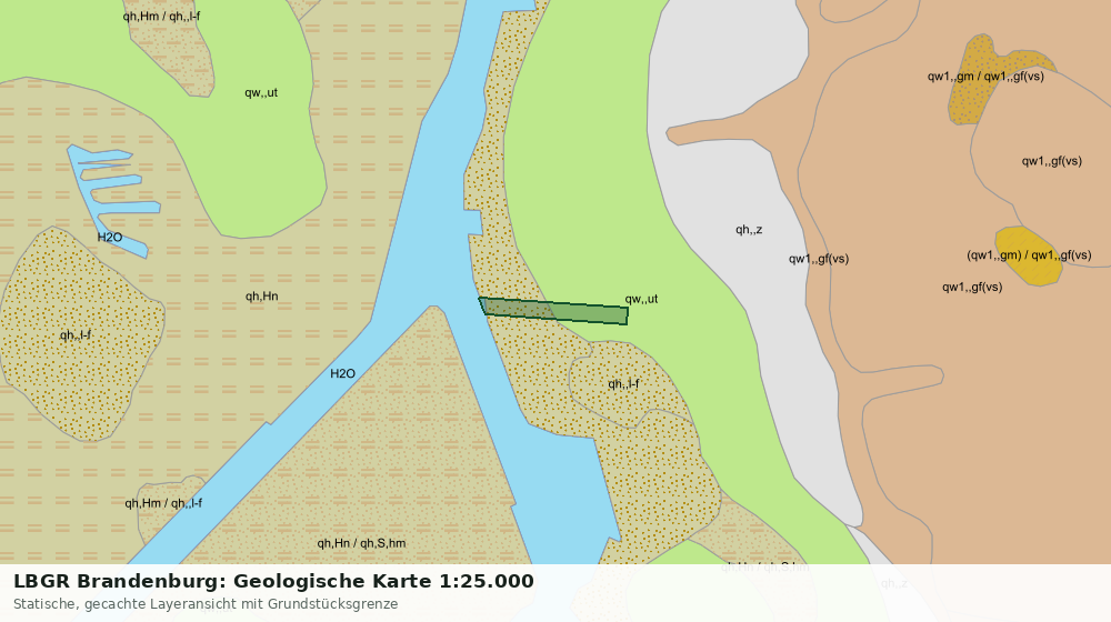Statische Kartenansicht: LBGR Brandenburg: Geologische Karte 1:25.000