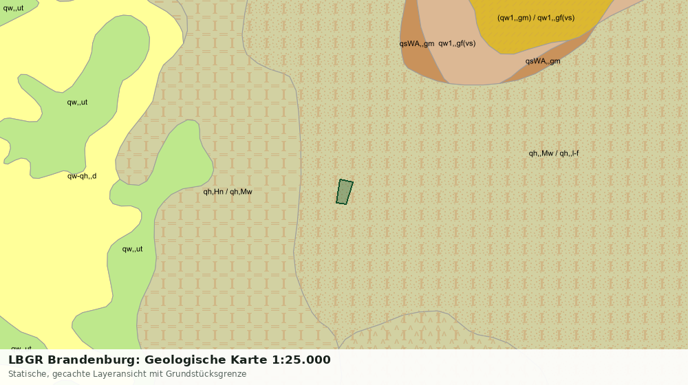 Statische Kartenansicht: LBGR Brandenburg: Geologische Karte 1:25.000