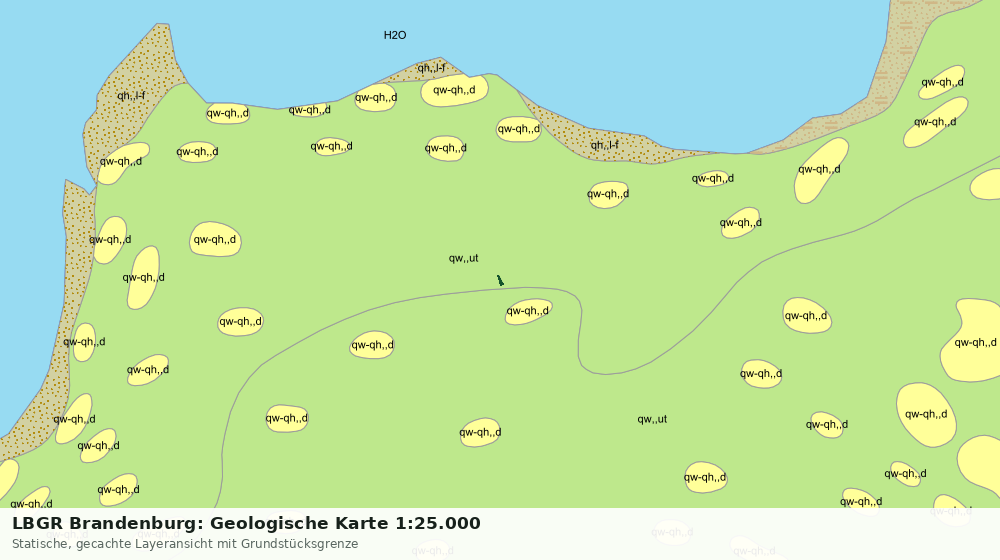 Statische Kartenansicht: LBGR Brandenburg: Geologische Karte 1:25.000
