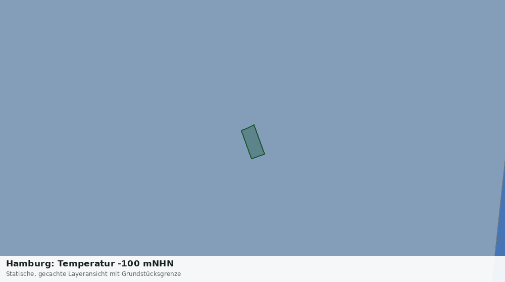 Statische Kartenansicht: Hamburg: Temperatur -100 mNHN