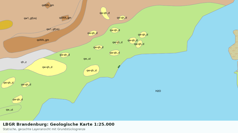 Statische Kartenansicht: LBGR Brandenburg: Geologische Karte 1:25.000
