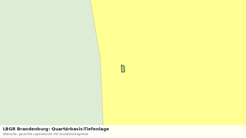 Statische Kartenansicht: LBGR Brandenburg: Quartärbasis-Tiefenlage