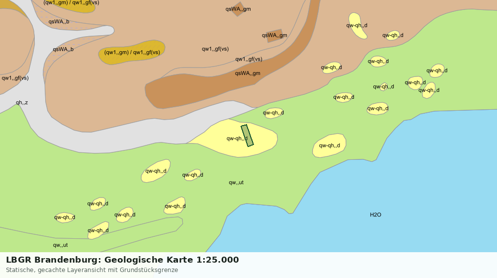 Statische Kartenansicht: LBGR Brandenburg: Geologische Karte 1:25.000