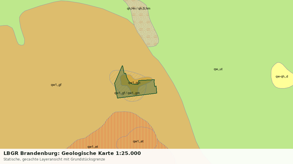 Statische Kartenansicht: LBGR Brandenburg: Geologische Karte 1:25.000