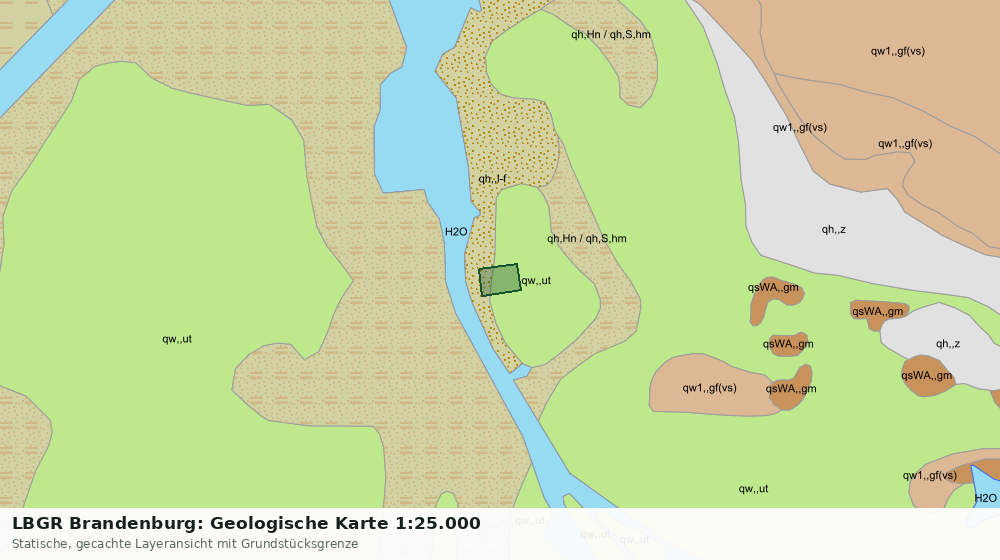 Statische Kartenansicht: LBGR Brandenburg: Geologische Karte 1:25.000
