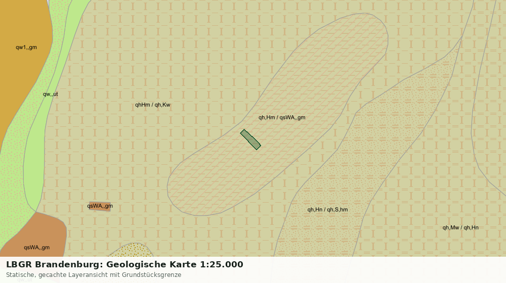 Statische Kartenansicht: LBGR Brandenburg: Geologische Karte 1:25.000