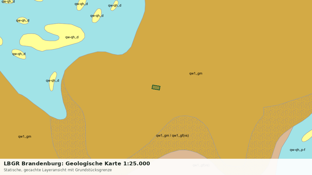 Statische Kartenansicht: LBGR Brandenburg: Geologische Karte 1:25.000