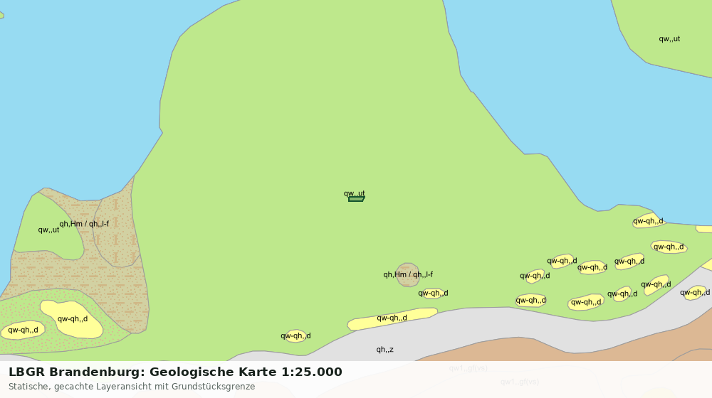 Statische Kartenansicht: LBGR Brandenburg: Geologische Karte 1:25.000