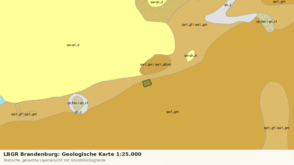 Statische Kartenansicht: LBGR Brandenburg: Geologische Karte 1:25.000