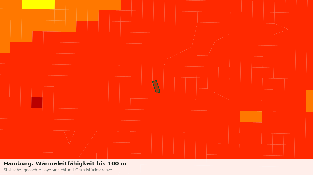 Statische Kartenansicht: Hamburg: Wärmeleitfähigkeit bis 100 m