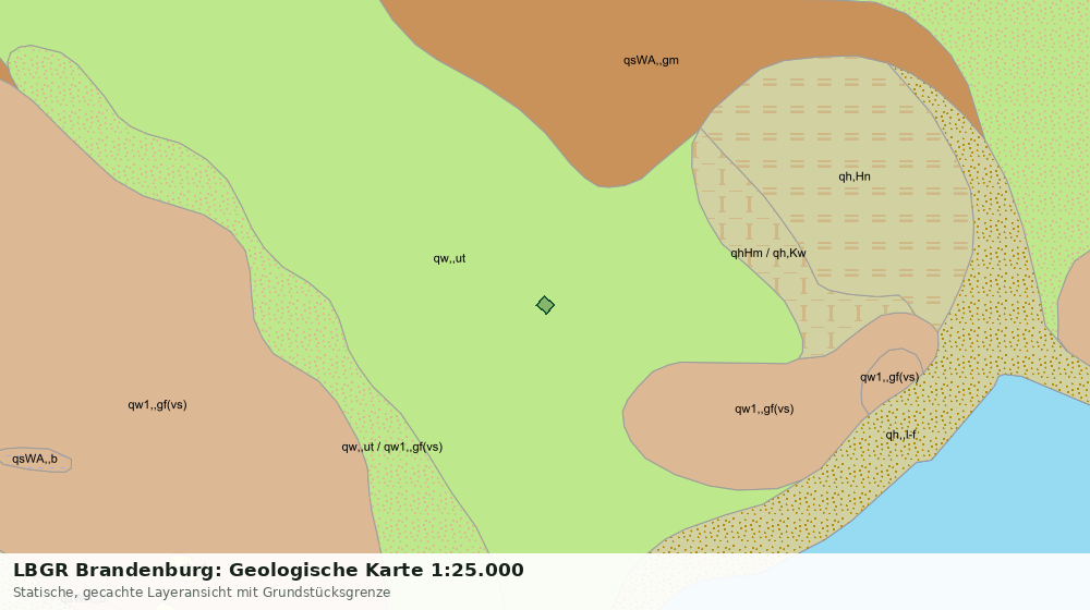 Statische Kartenansicht: LBGR Brandenburg: Geologische Karte 1:25.000