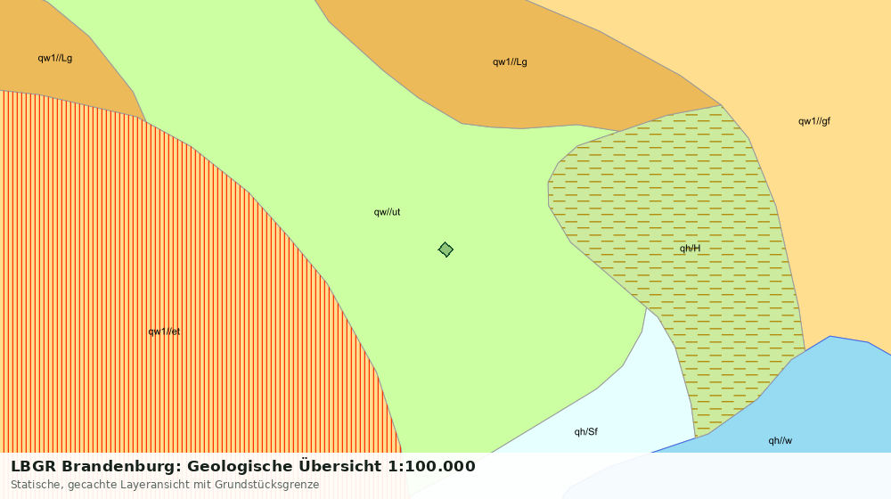 Statische Kartenansicht: LBGR Brandenburg: Geologische Übersicht 1:100.000