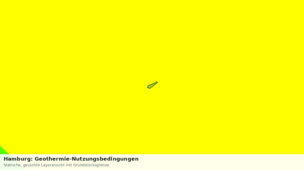 Statische Kartenansicht: Hamburg: Geothermie-Nutzungsbedingungen