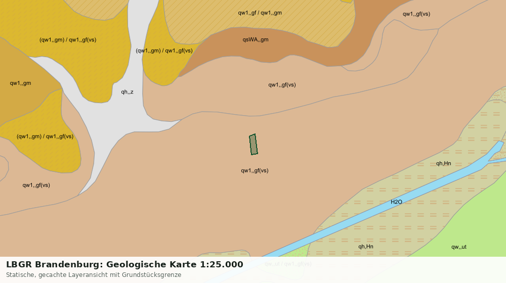 Statische Kartenansicht: LBGR Brandenburg: Geologische Karte 1:25.000