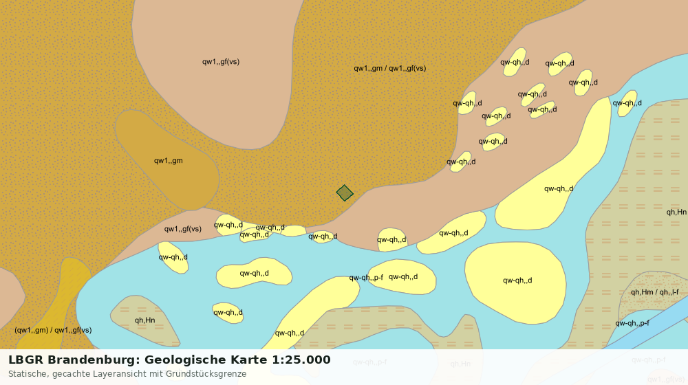 Statische Kartenansicht: LBGR Brandenburg: Geologische Karte 1:25.000