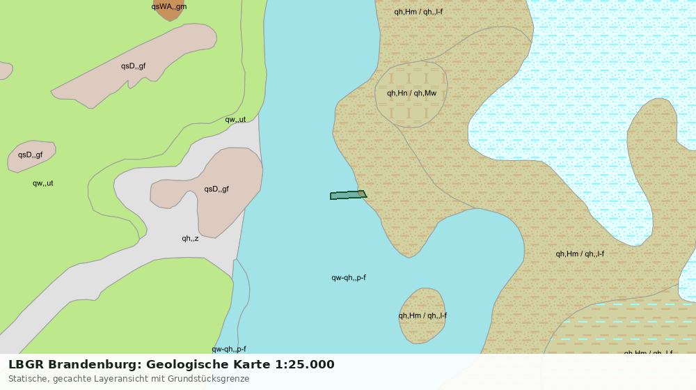 Statische Kartenansicht: LBGR Brandenburg: Geologische Karte 1:25.000
