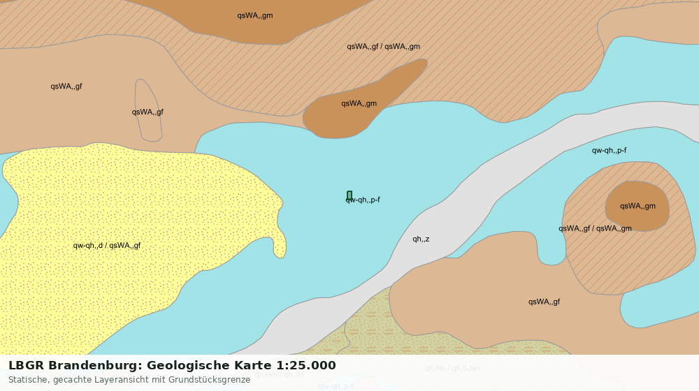 Statische Kartenansicht: LBGR Brandenburg: Geologische Karte 1:25.000