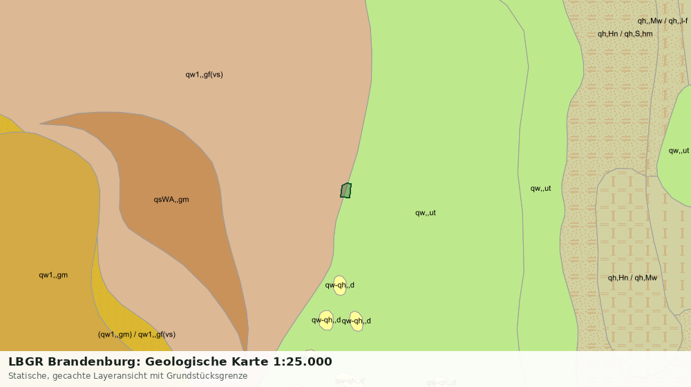 Statische Kartenansicht: LBGR Brandenburg: Geologische Karte 1:25.000