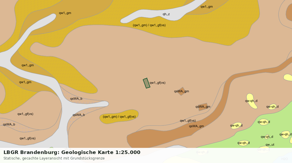 Statische Kartenansicht: LBGR Brandenburg: Geologische Karte 1:25.000