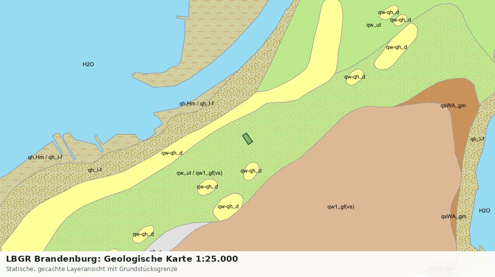 Statische Kartenansicht: LBGR Brandenburg: Geologische Karte 1:25.000
