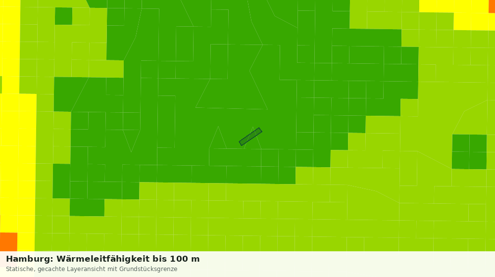 Statische Kartenansicht: Hamburg: Wärmeleitfähigkeit bis 100 m