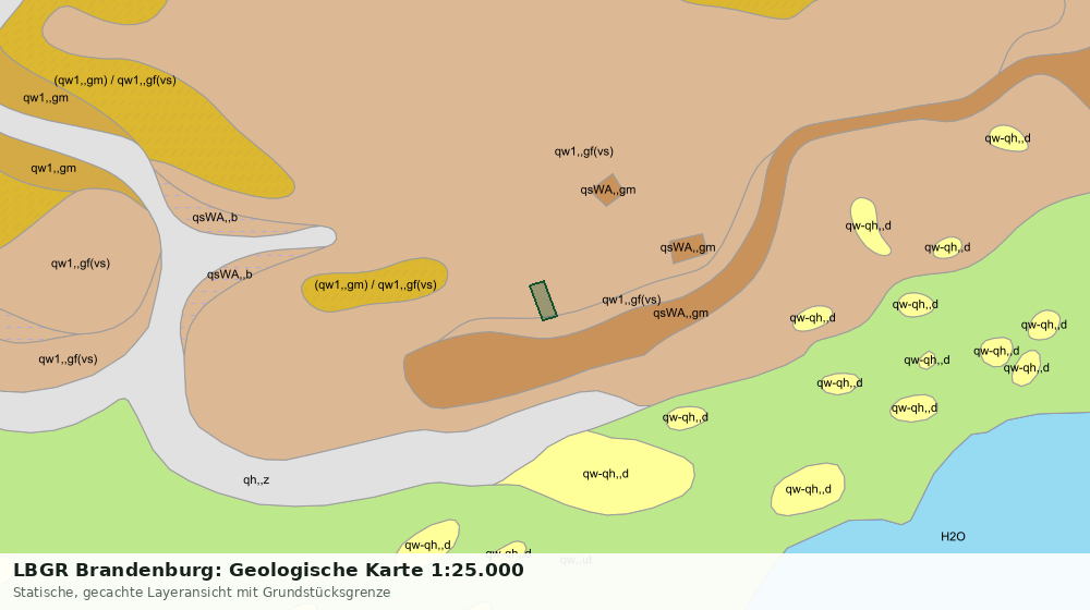 Statische Kartenansicht: LBGR Brandenburg: Geologische Karte 1:25.000