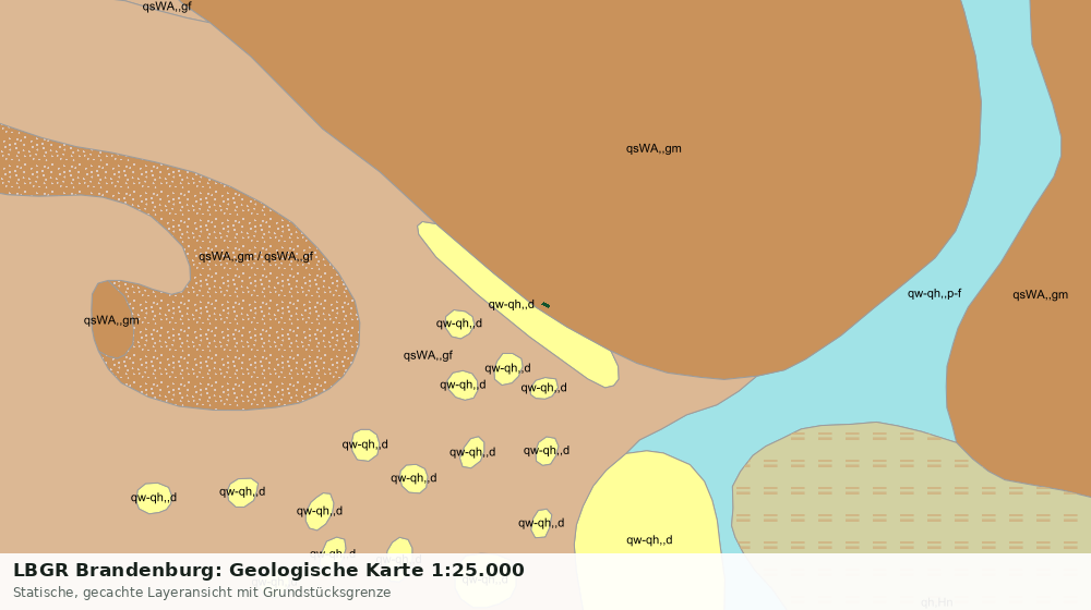 Statische Kartenansicht: LBGR Brandenburg: Geologische Karte 1:25.000
