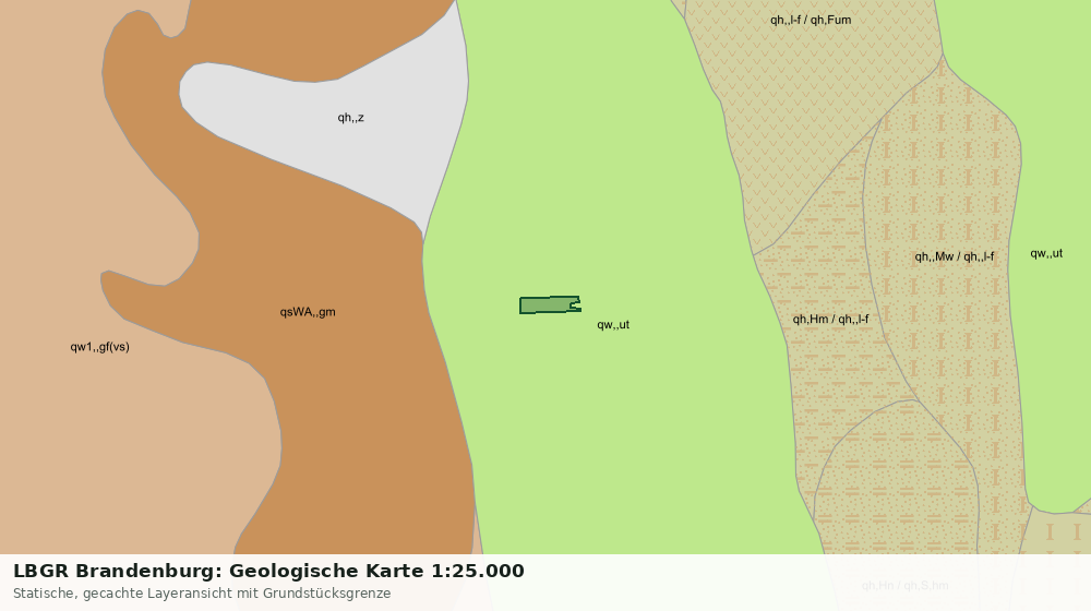 Statische Kartenansicht: LBGR Brandenburg: Geologische Karte 1:25.000