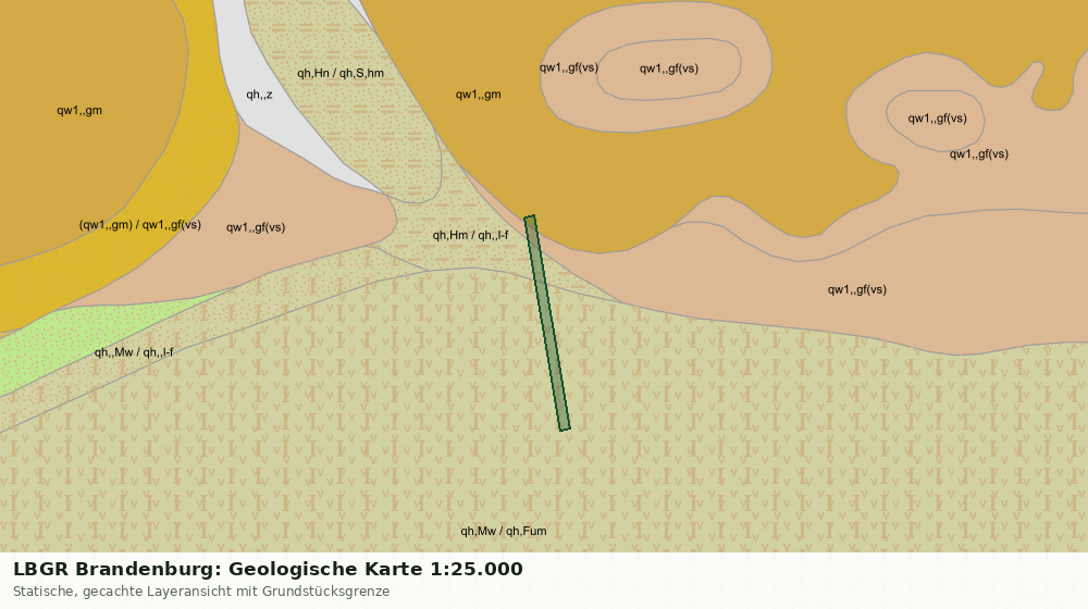 Statische Kartenansicht: LBGR Brandenburg: Geologische Karte 1:25.000