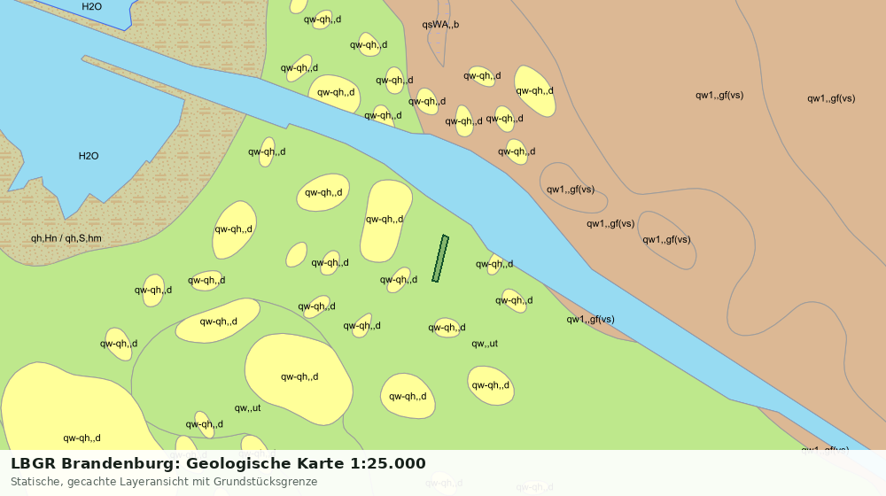 Statische Kartenansicht: LBGR Brandenburg: Geologische Karte 1:25.000