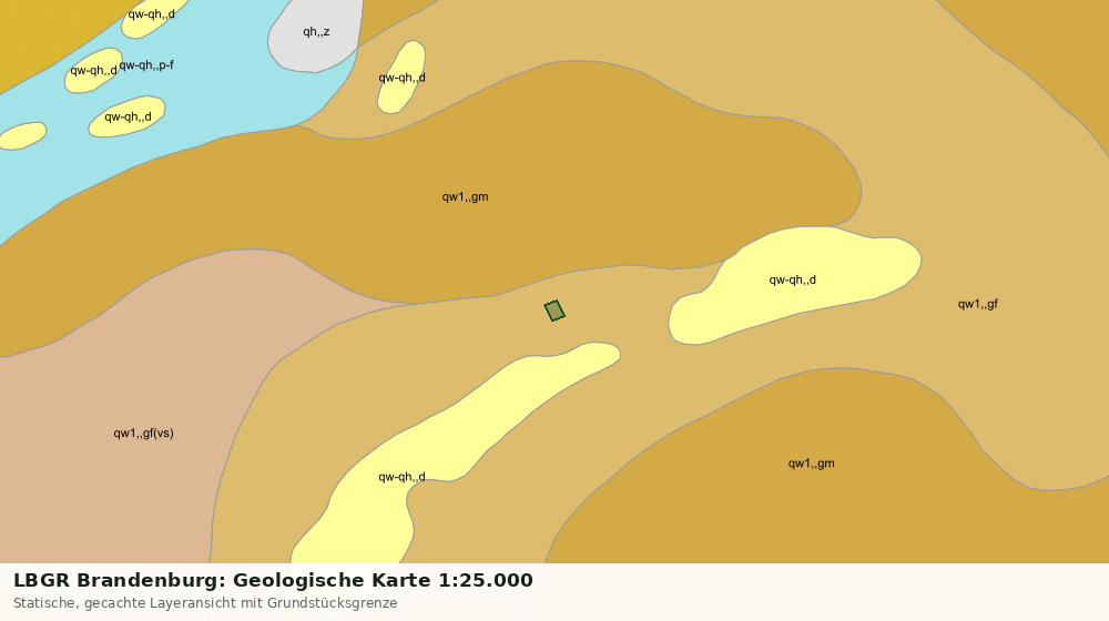 Statische Kartenansicht: LBGR Brandenburg: Geologische Karte 1:25.000
