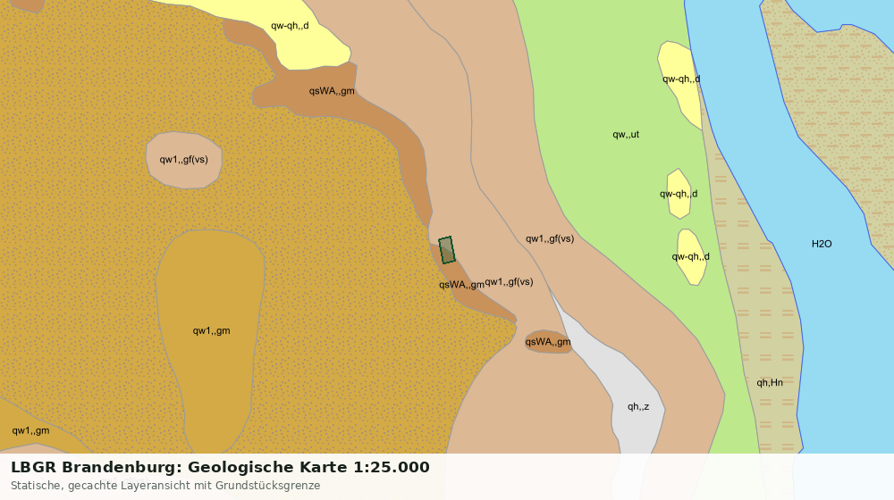 Statische Kartenansicht: LBGR Brandenburg: Geologische Karte 1:25.000
