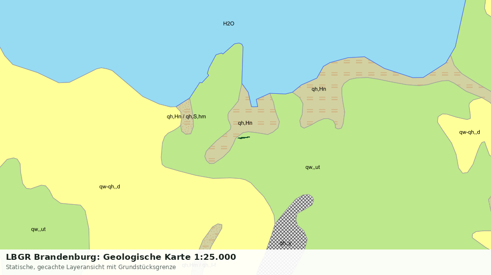 Statische Kartenansicht: LBGR Brandenburg: Geologische Karte 1:25.000