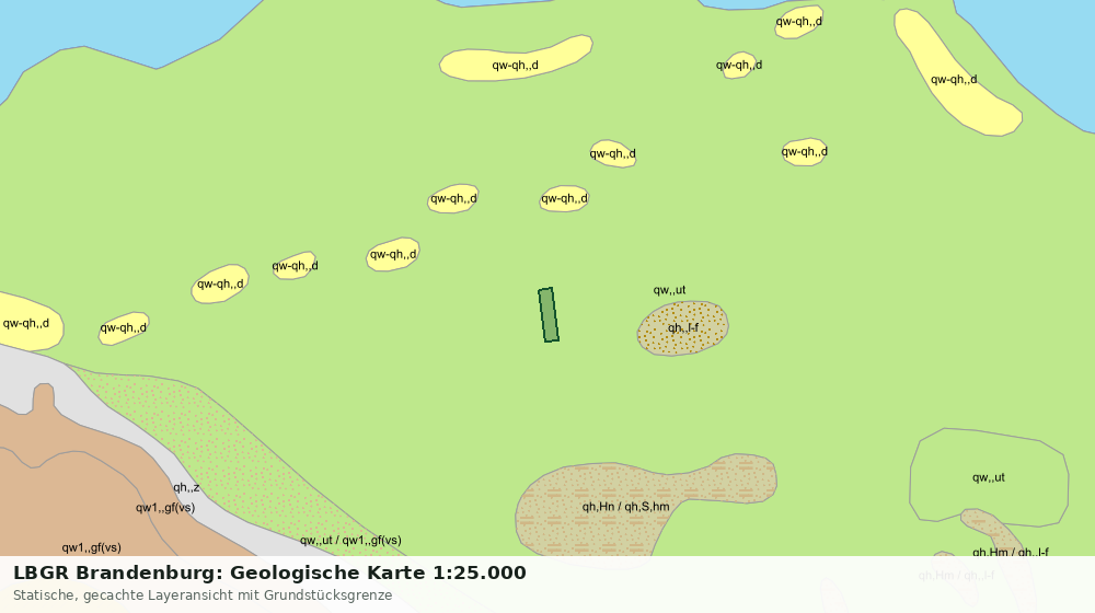 Statische Kartenansicht: LBGR Brandenburg: Geologische Karte 1:25.000