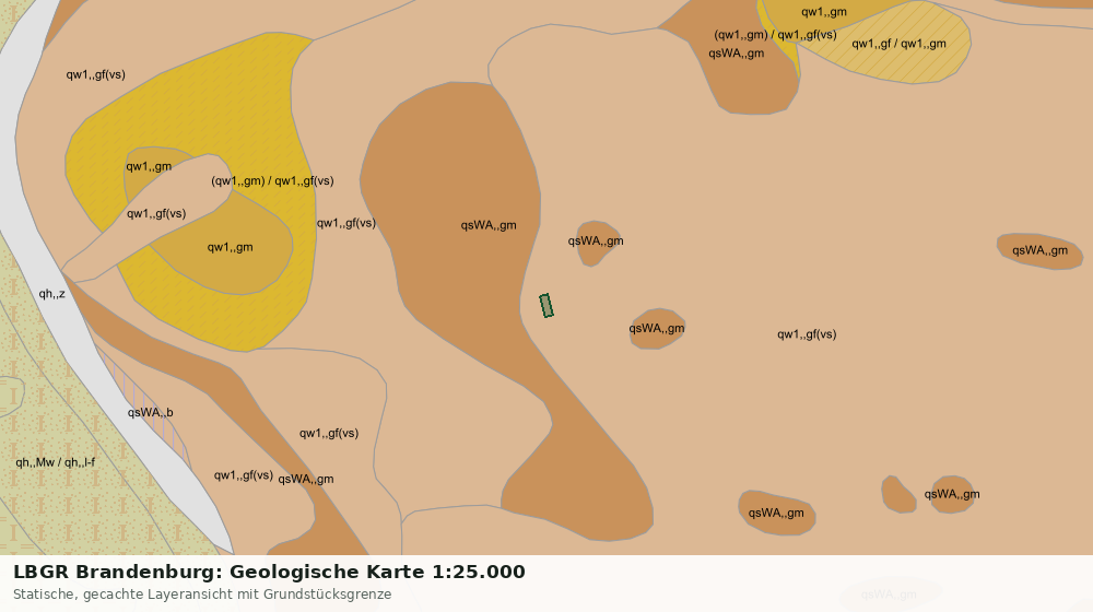 Statische Kartenansicht: LBGR Brandenburg: Geologische Karte 1:25.000