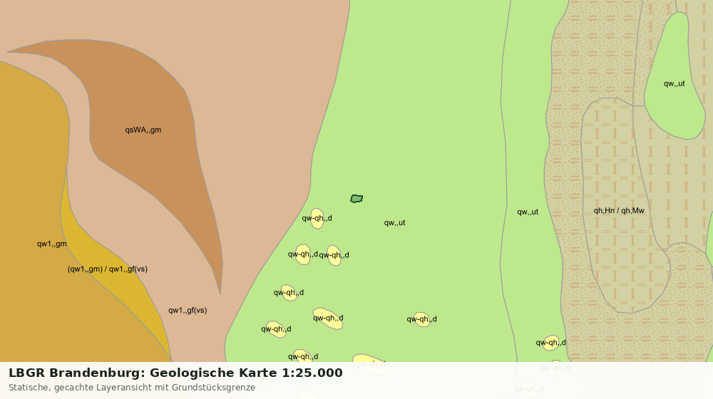 Statische Kartenansicht: LBGR Brandenburg: Geologische Karte 1:25.000