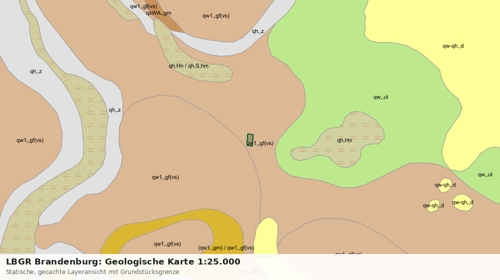 Statische Kartenansicht: LBGR Brandenburg: Geologische Karte 1:25.000