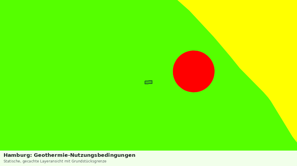 Statische Kartenansicht: Hamburg: Geothermie-Nutzungsbedingungen
