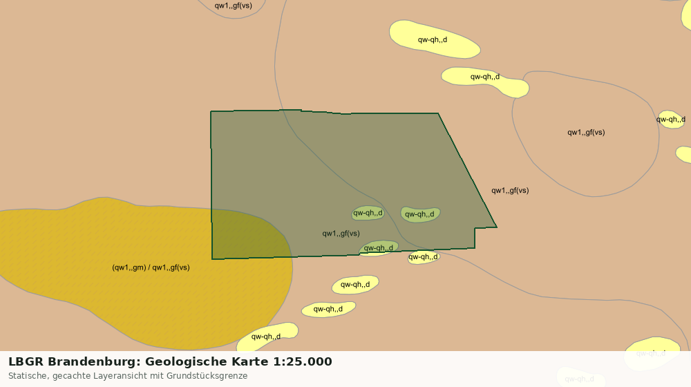 Statische Kartenansicht: LBGR Brandenburg: Geologische Karte 1:25.000