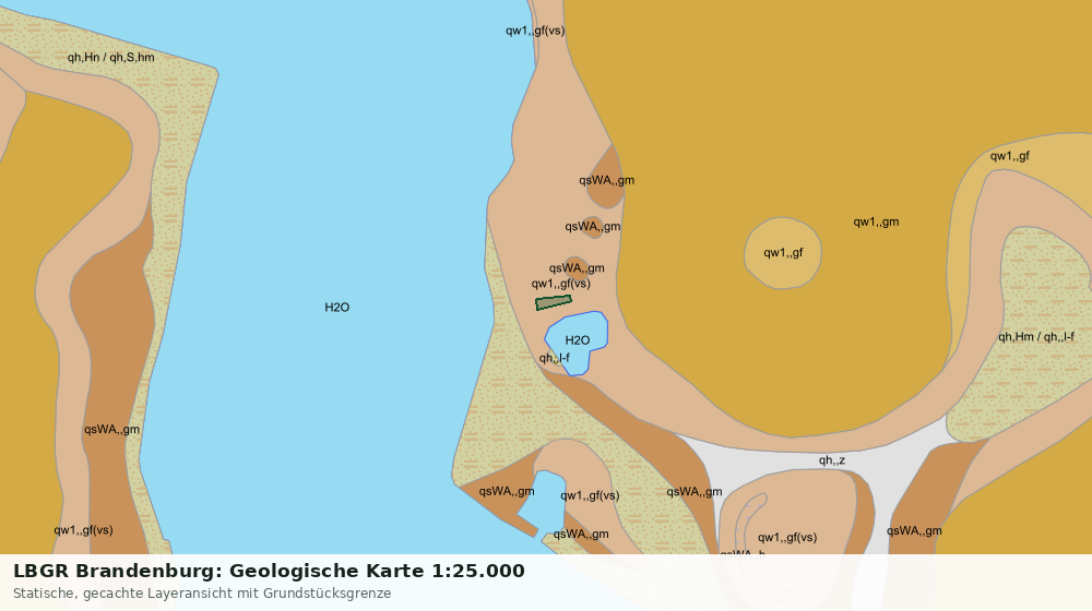 Statische Kartenansicht: LBGR Brandenburg: Geologische Karte 1:25.000