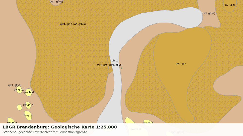 Statische Kartenansicht: LBGR Brandenburg: Geologische Karte 1:25.000