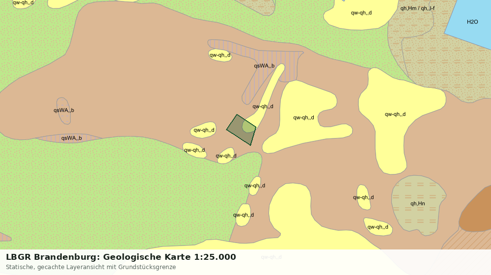 Statische Kartenansicht: LBGR Brandenburg: Geologische Karte 1:25.000