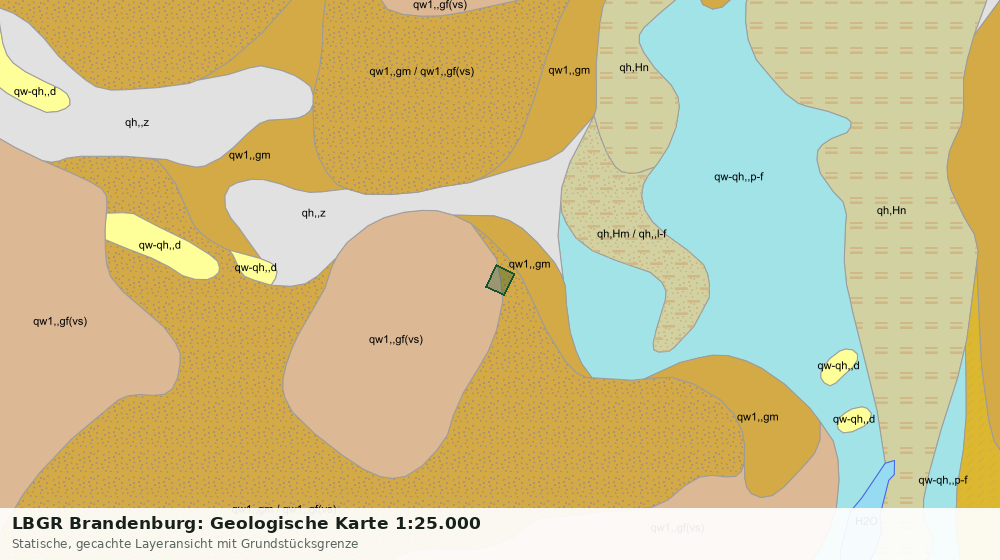 Statische Kartenansicht: LBGR Brandenburg: Geologische Karte 1:25.000