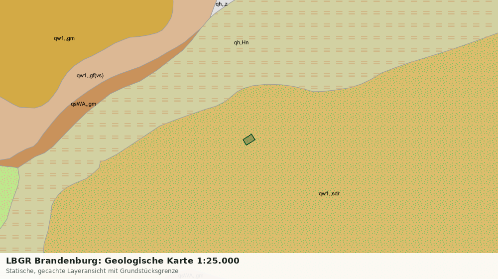 Statische Kartenansicht: LBGR Brandenburg: Geologische Karte 1:25.000