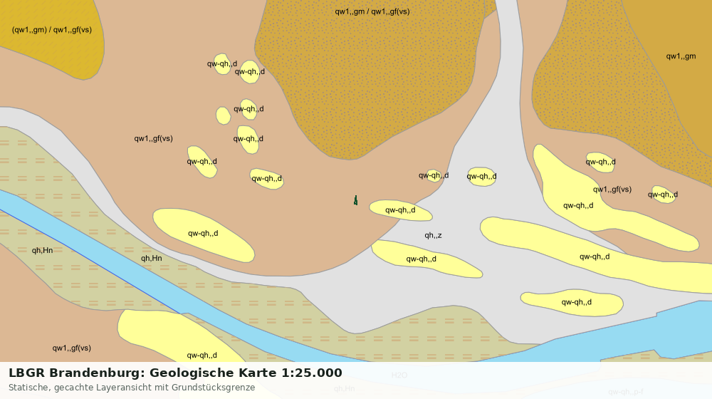 Statische Kartenansicht: LBGR Brandenburg: Geologische Karte 1:25.000