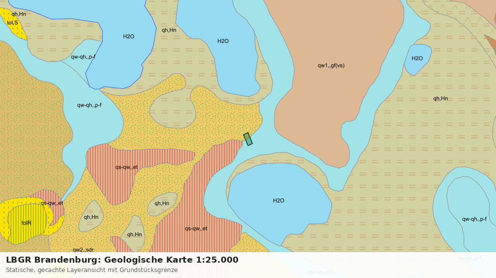 Statische Kartenansicht: LBGR Brandenburg: Geologische Karte 1:25.000