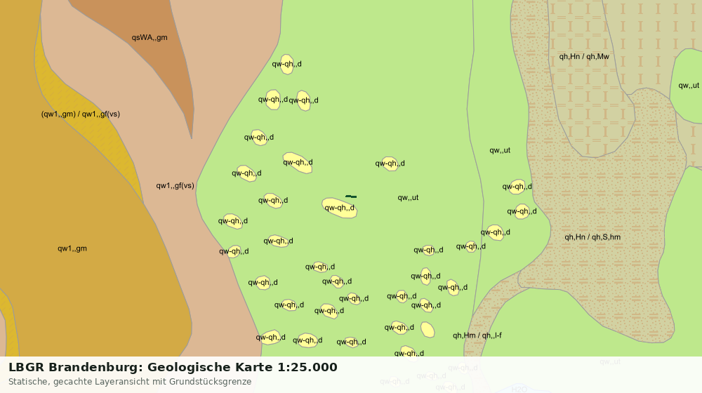 Statische Kartenansicht: LBGR Brandenburg: Geologische Karte 1:25.000