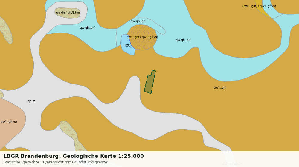 Statische Kartenansicht: LBGR Brandenburg: Geologische Karte 1:25.000
