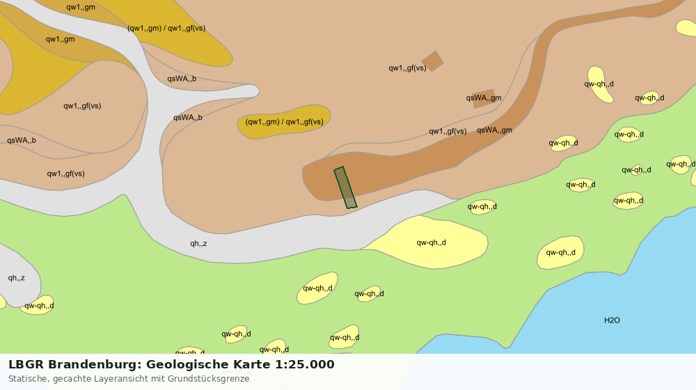 Statische Kartenansicht: LBGR Brandenburg: Geologische Karte 1:25.000
