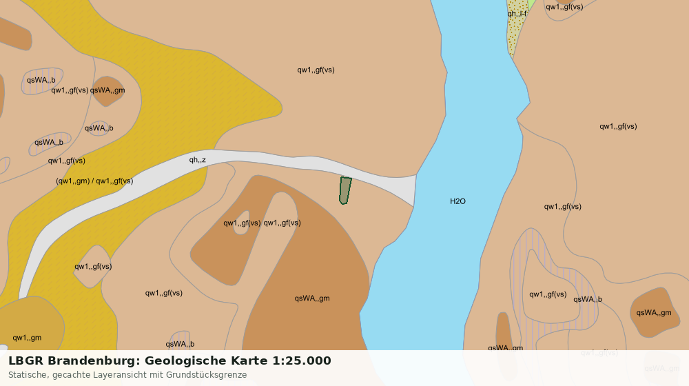 Statische Kartenansicht: LBGR Brandenburg: Geologische Karte 1:25.000
